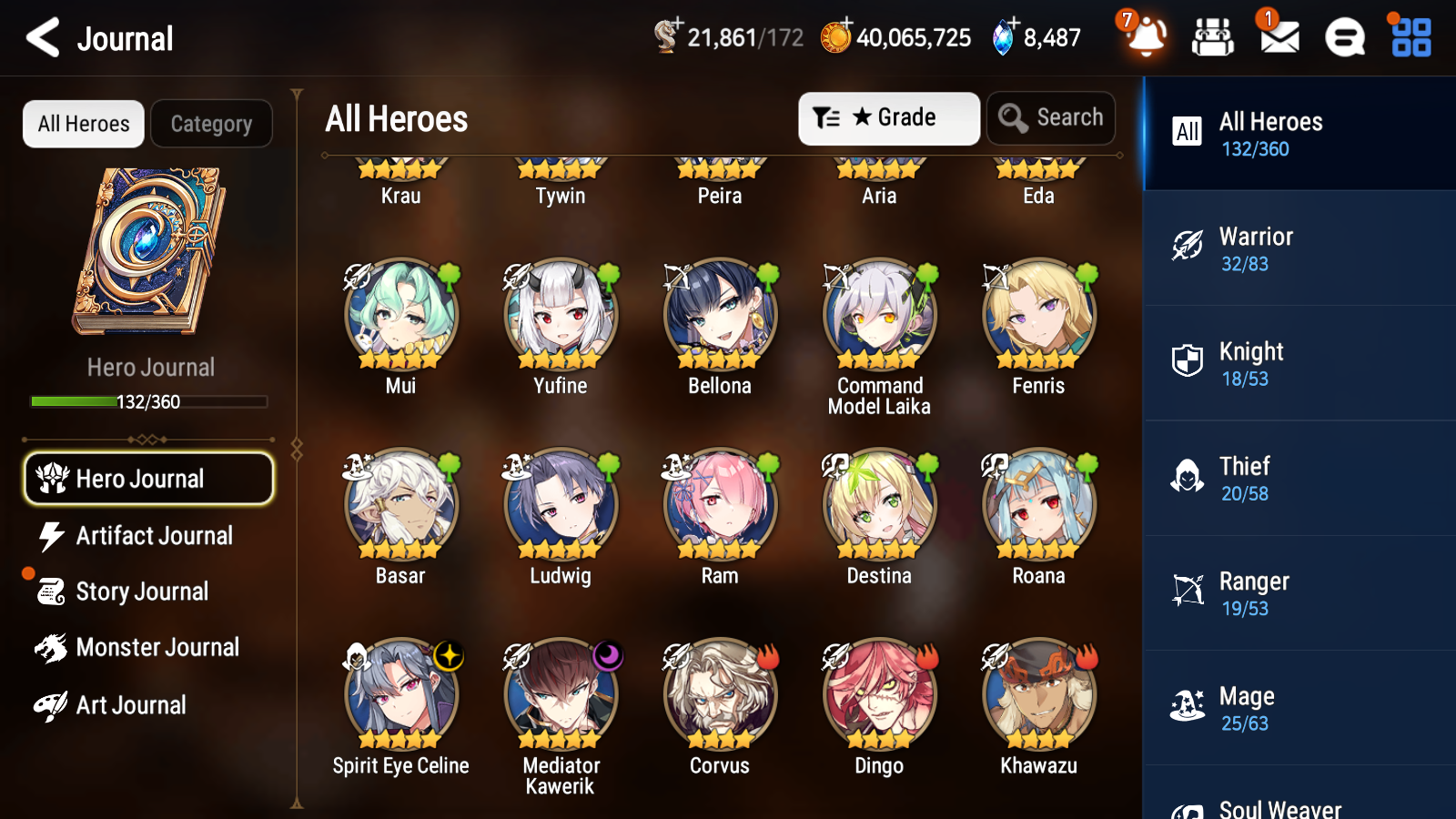 [GLOBAL] [INSTANT] Epic 7 Seven 2ML Mediator Kawerik Spirit Eye Celine +42ML pulls + 20 Speed +Name Starter Account-Mobile Games Starter