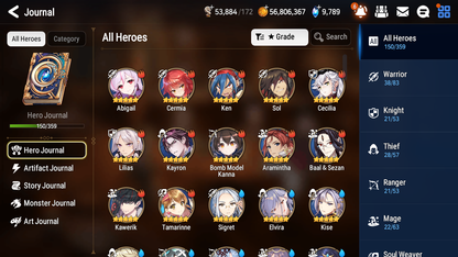 [GLOBAL] [INSTANT] Epic 7 Seven 2ML Rinak + artifact + Kayron Astromancer Elena + 67ML pulls 9k skystones 900 mystics+ 20 Speed +Name Starter Account-Mobile Games Starter