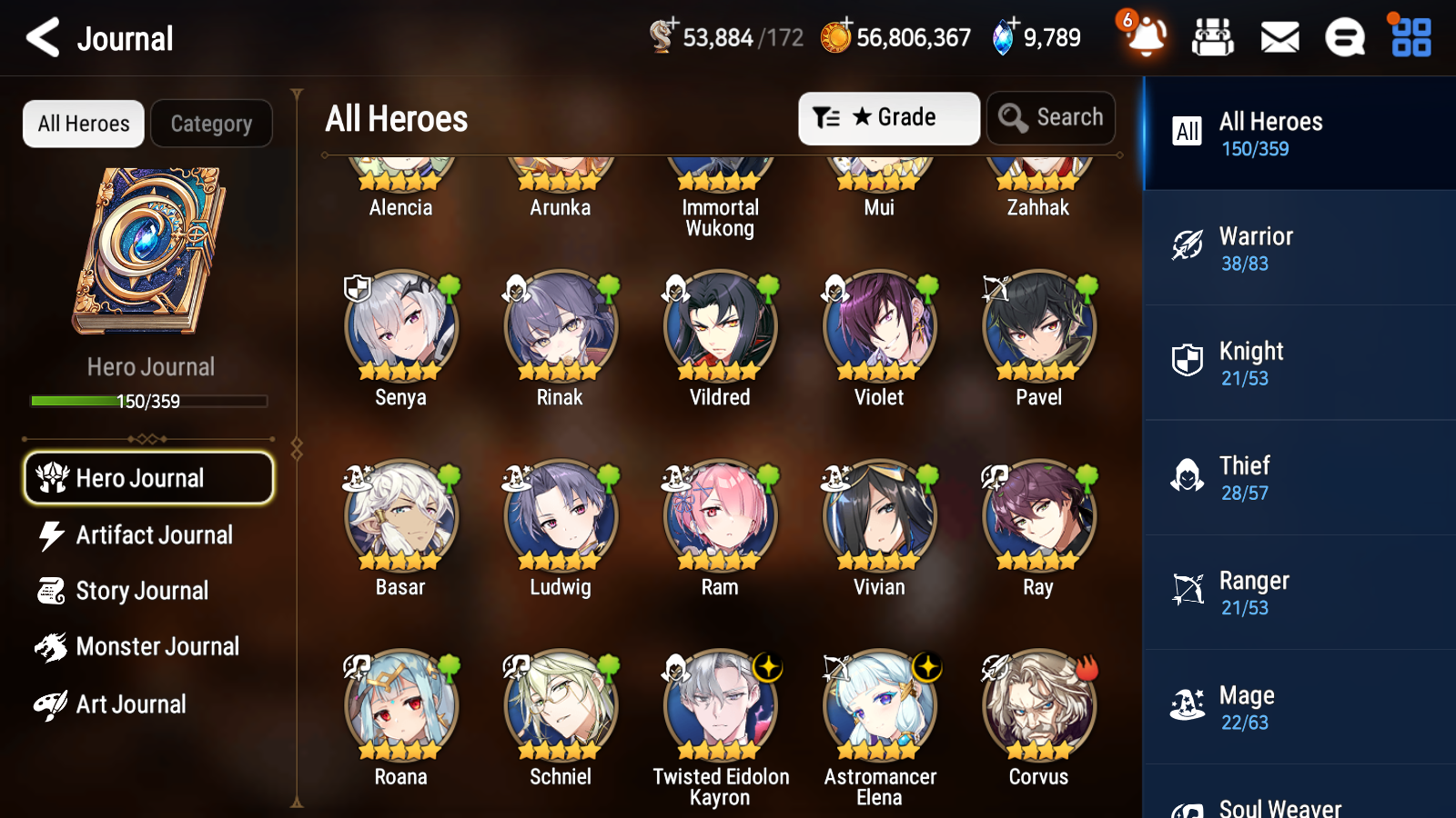 [GLOBAL] [INSTANT] Epic 7 Seven 2ML Rinak + artifact + Kayron Astromancer Elena + 67ML pulls 9k skystones 900 mystics+ 20 Speed +Name Starter Account-Mobile Games Starter