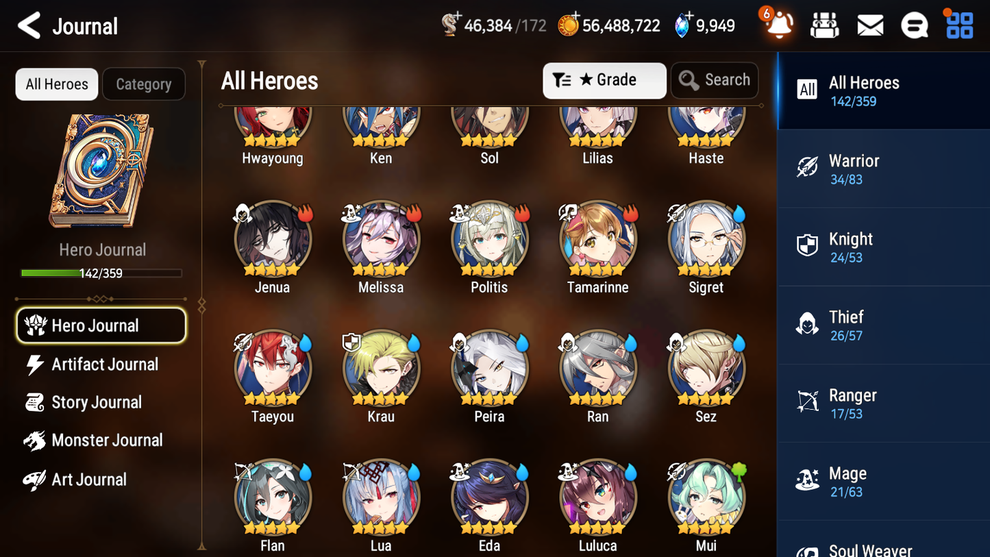 [GLOBAL] [INSTANT] Epic 7 Seven 2ML Rinak + artifact + Zio Belian + 68ML pulls 10k skystones 1400 mystics+ 20 Speed +Name Starter Account-Mobile Games Starter