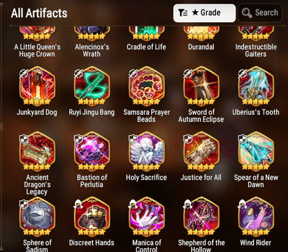 [GLOBAL] [INSTANT] Epic 7 Seven Rinak + artifact + Belian + 54ML pulls 10k skystones 1400 mystics+ Name Starter Account-Mobile Games Starter