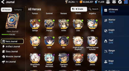 [GLOBAL] [INSTANT] Epic 7 Seven 2ML Rinak Sea Phantom Politis Briar Witch Iseria Angel of Light Angelica+ 63ML pulls 11k skystones 1250 mystics+ Name Starter Account-Mobile Games Starter