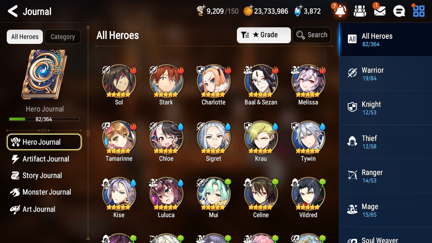 [GLOBAL] [INSTANT] Epic 7 Seven 2ML Sea Phantom Politis Ruele + ML Mystics pulls + 20 Speed Aged Starter Account-Mobile Games Starter