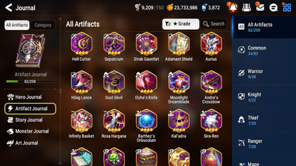 [GLOBAL] [INSTANT] Epic 7 Seven 2ML Sea Phantom Politis Ruele + ML Mystics pulls + 20 Speed Aged Starter Account-Mobile Games Starter