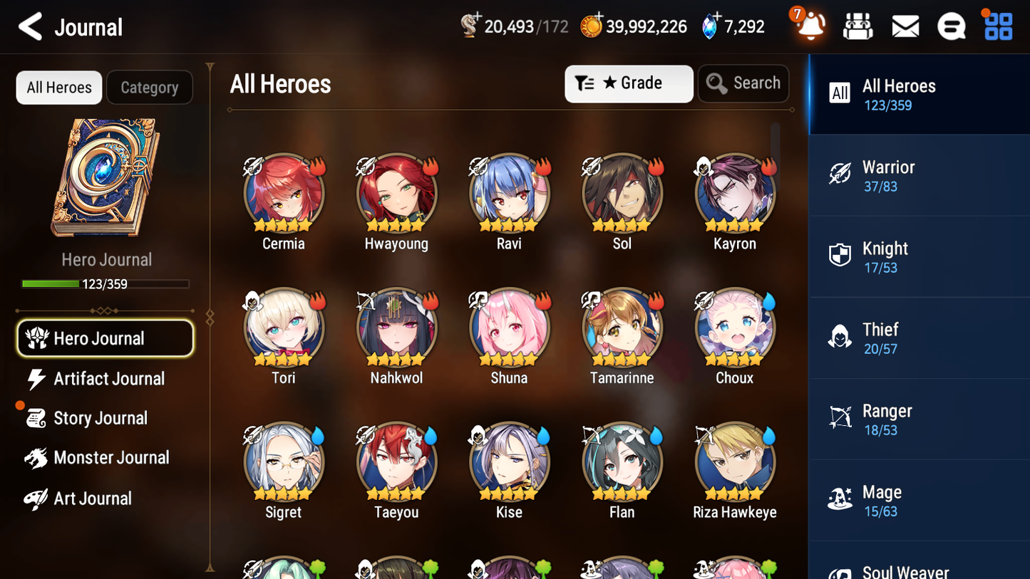 [GLOBAL] [INSTANT] Epic 7 Seven 2ML Sea Phantom Politis Tori + Artifact + Judge Kise + ML pulls + 20 Speed Starter Account-Mobile Games Starter