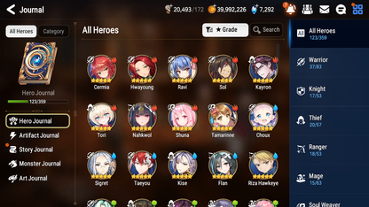 [GLOBAL] [INSTANT] Epic 7 Seven 2ML Sea Phantom Politis Tori + Artifact + Judge Kise + ML pulls + 20 Speed Starter Account-Mobile Games Starter