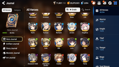 [GLOBAL] [INSTANT] Epic 7 Seven 2ML Spirit Eye Celine Judge Kise + ML Mystics pulls + 20 Speed Aged Starter Account-Mobile Games Starter