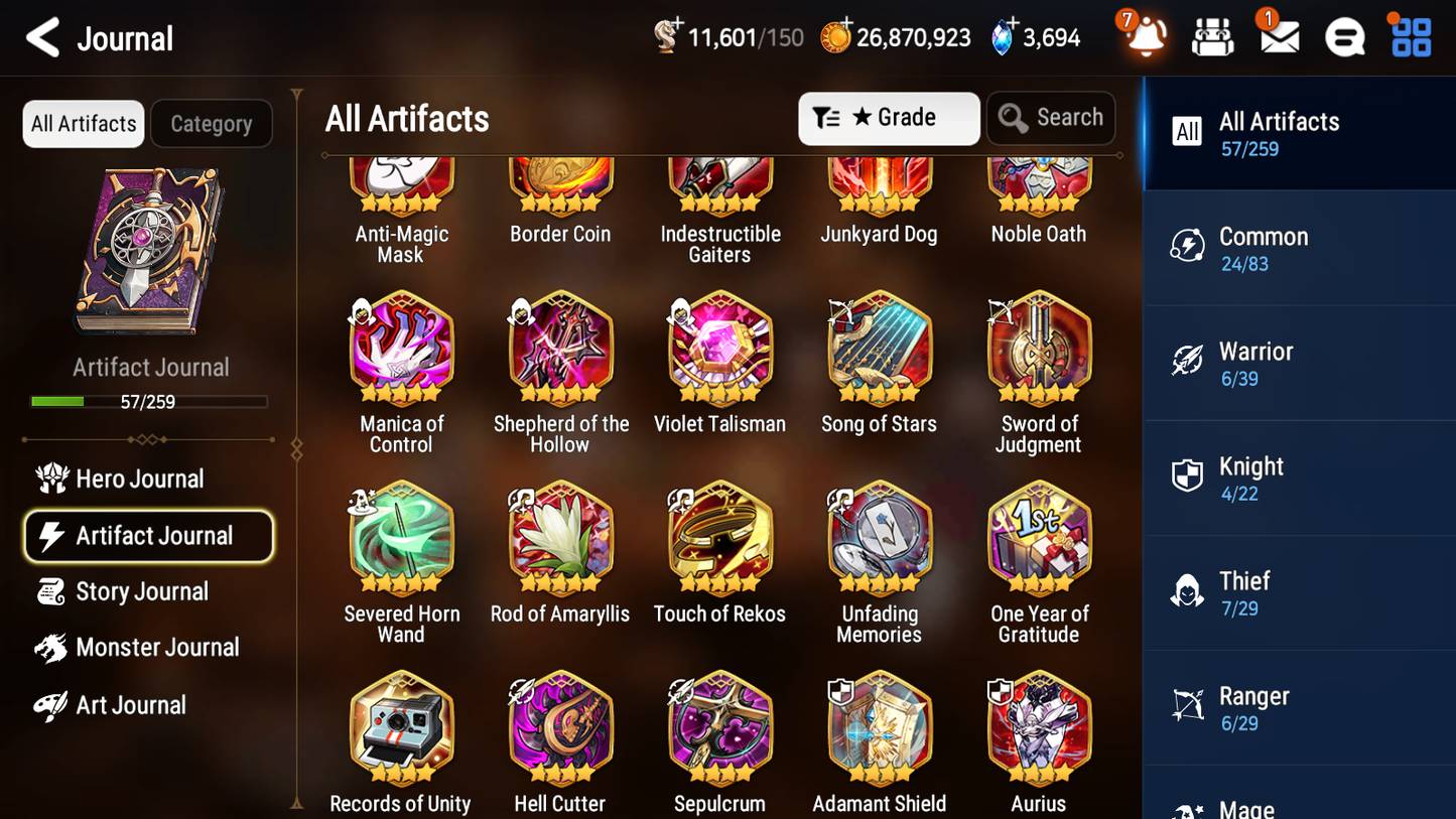 [GLOBAL] [INSTANT] Epic 7 Seven 2ML Spirit Eye Celine Judge Kise + ML Mystics pulls + 20 Speed Aged Starter Account-Mobile Games Starter