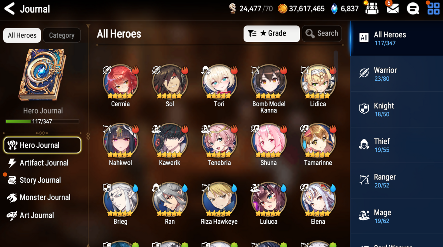 [GLOBAL] [INSTANT] Epic 7 Seven 2ML Tori + Artifact + Judge Kise Remnant Violet + ML pulls Starter Account-Mobile Games Starter