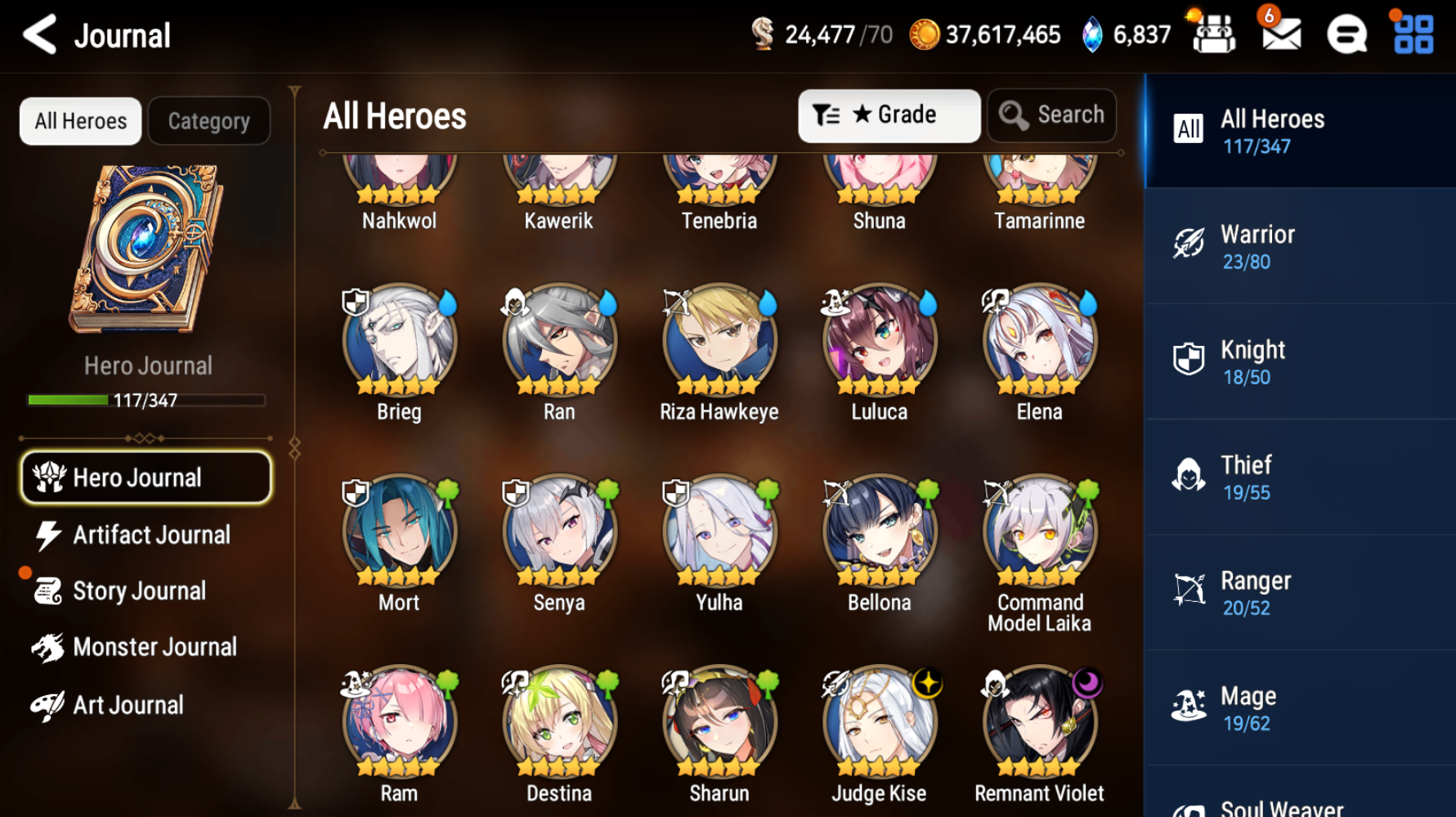 [GLOBAL] [INSTANT] Epic 7 Seven 2ML Tori + Artifact + Judge Kise Remnant Violet + ML pulls Starter Account-Mobile Games Starter