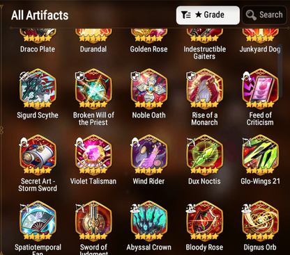 [GLOBAL] [INSTANT] Epic 7 Seven 2ML Tori + Artifact + Operator Sigret Closer Charles Angel Angelica + ML pulls Starter Account-Mobile Games Starter