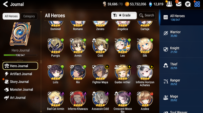 [GLOBAL] [INSTANT] Epic 7 Seven 2ML Tori Belian Briar Witch Iseria + 67ML pulls 13k skystones 2900 mystics+ Name Starter Account-Mobile Games Starter