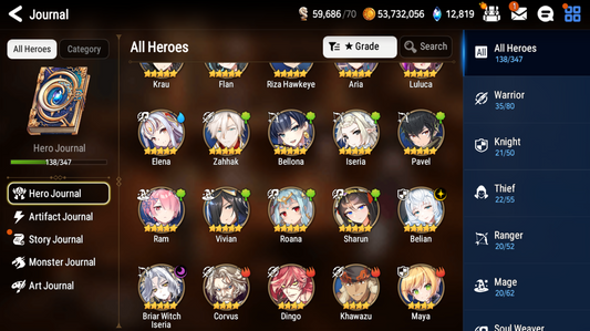 [GLOBAL] [INSTANT] Epic 7 Seven 2ML Tori Belian Briar Witch Iseria + 67ML pulls 13k skystones 2900 mystics+ Name Starter Account-Mobile Games Starter