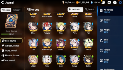 [GLOBAL] [INSTANT] Epic 7 Seven 2ML Tori Lionheart Cermia Zio + 67ML pulls 13k skystones 2900 mystics+ Name Starter Account-Mobile Games Starter