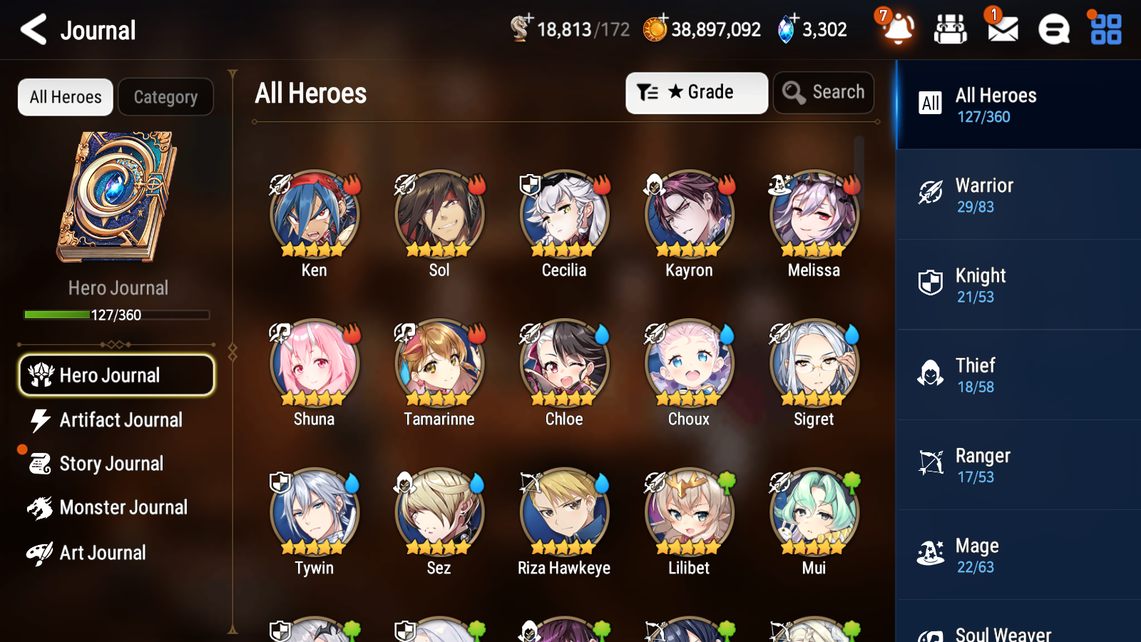 [GLOBAL] [INSTANT] Epic 7 Seven 2ML Young Senya+artifact Solitaria of the Snow Death Dealer Ray + 40ML pulls +20 Speed + Name Starter Account-Mobile Games Starter