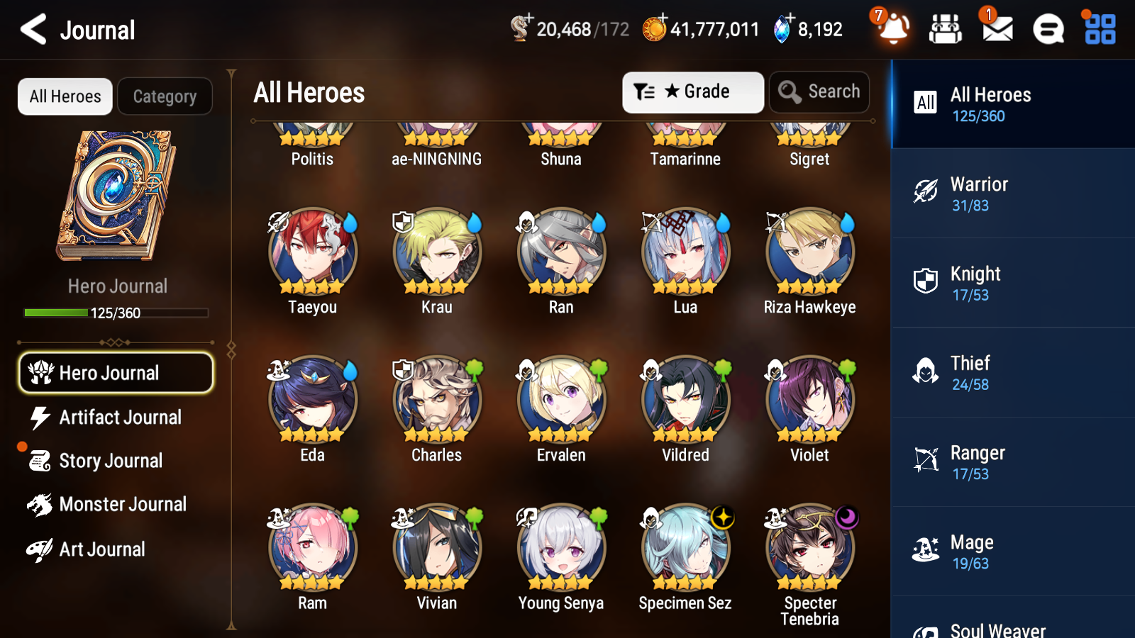 [GLOBAL] [INSTANT] Epic 7 Seven 2ML Young Senya+artifact Specter Tenebria Specimen Sez+ 41ML pulls + 20 Speed + Name Starter Account-Mobile Games Starter