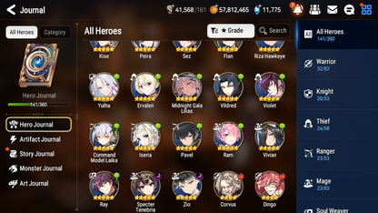 [GLOBAL] [INSTANT] Epic 7 Seven 2ML Zio Midnight Gala Lilias Angel Angelica + 75 ML pulls 11k Skystones +20 Speed +Name Starter Account-Mobile Games Starter