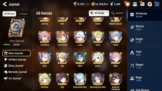 [GLOBAL] [INSTANT] Epic 7 Seven 3ML 1LIM Apocalypse Ravi Specter Tenebria Specimen Sez Luna + ML pulls Mystics + 20 Speed Aged Starter Account-Mobile Games Starter