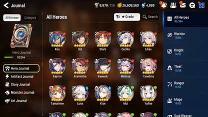 [GLOBAL] [INSTANT] Epic 7 Seven 3ML 1LIM Fallen Cecilia Archdemon's Shadow Specimen Sez Luna + ML Mystics pulls + 20 Speed Aged Starter Account-Mobile Games Starter