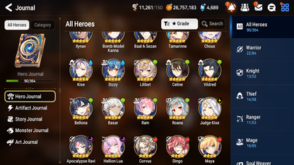 [GLOBAL] [INSTANT] Epic 7 Seven 3ML 1LIM Hellion Lua Apocalypse Ravi Judge Kise Dizzy + ML pulls Mystics + 20 Speed Aged Starter Account-Mobile Games Starter