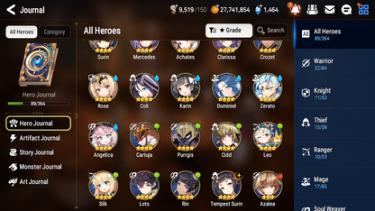 [GLOBAL] [INSTANT] Epic 7 Seven 3ML Martial Artist Ken Fallen Cecilia Specimen Sez Fairytale Tenebria+ ML pulls Mystics+20 Speed Starter Account-Mobile Games Starter