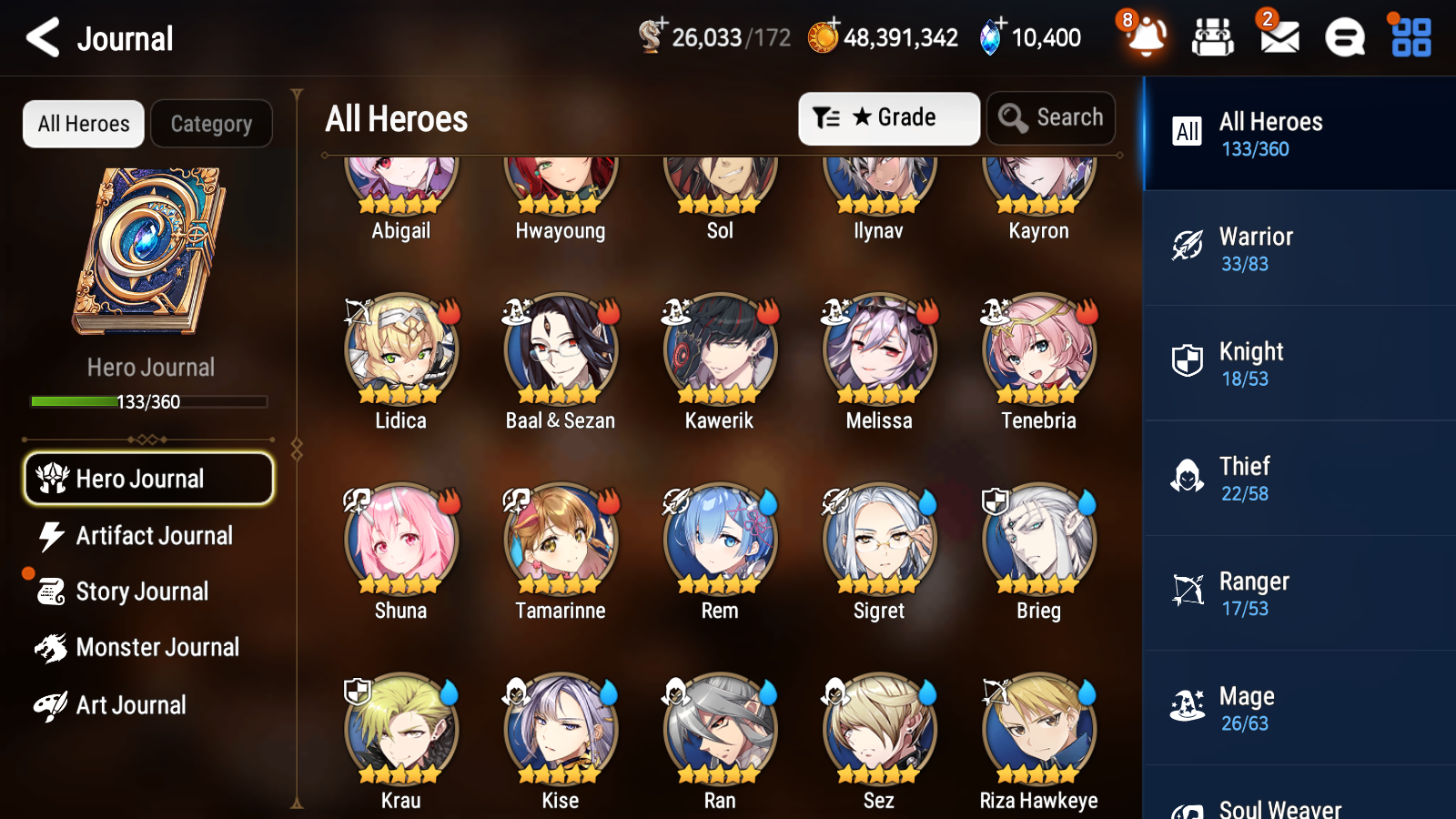 [GLOBAL] [INSTANT] Epic 7 Seven 3ML 1LIM New Moon Luna Briar Witch Iseria Requiem Roana Rem +10k Gems +48ML pulls + 20 Speed Starter Account-Mobile Games Starter