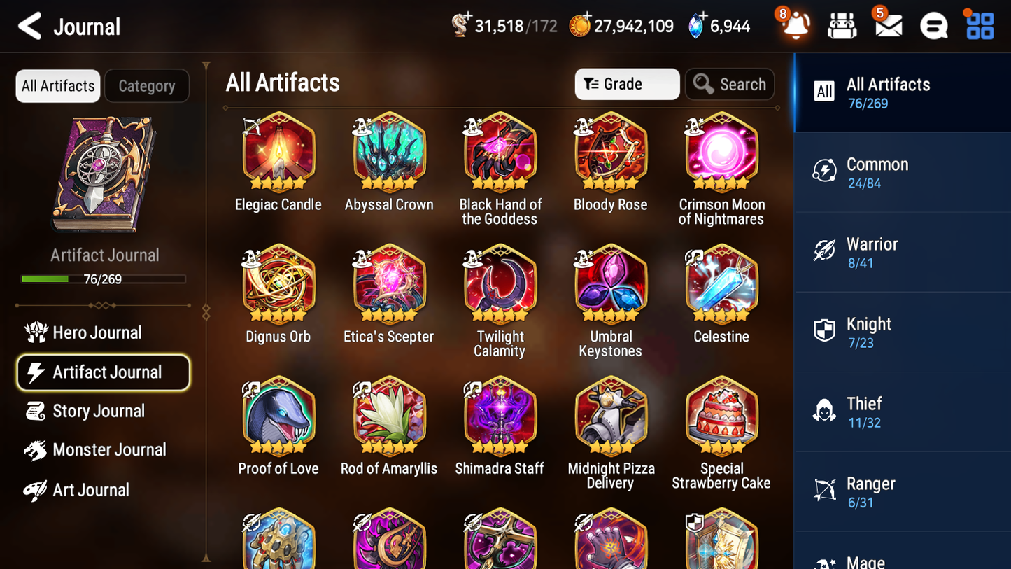 [GLOBAL] [INSTANT] Epic 7 Seven 3ML 1LIM Sea Phantom Politis Dragon Bride Senya Krau Perfumer Byblis + 51ML pulls +20 Speed + Name Starter Account-Mobile Games Starter
