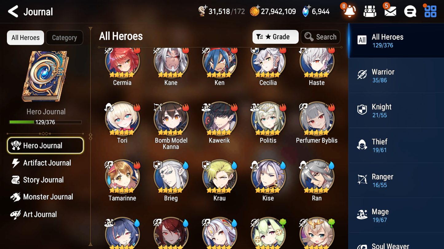 [GLOBAL] [INSTANT] Epic 7 Seven 3ML 1LIM Sea Phantom Politis Dragon Bride Senya Krau Perfumer Byblis + 51ML pulls +20 Speed + Name Starter Account-Mobile Games Starter
