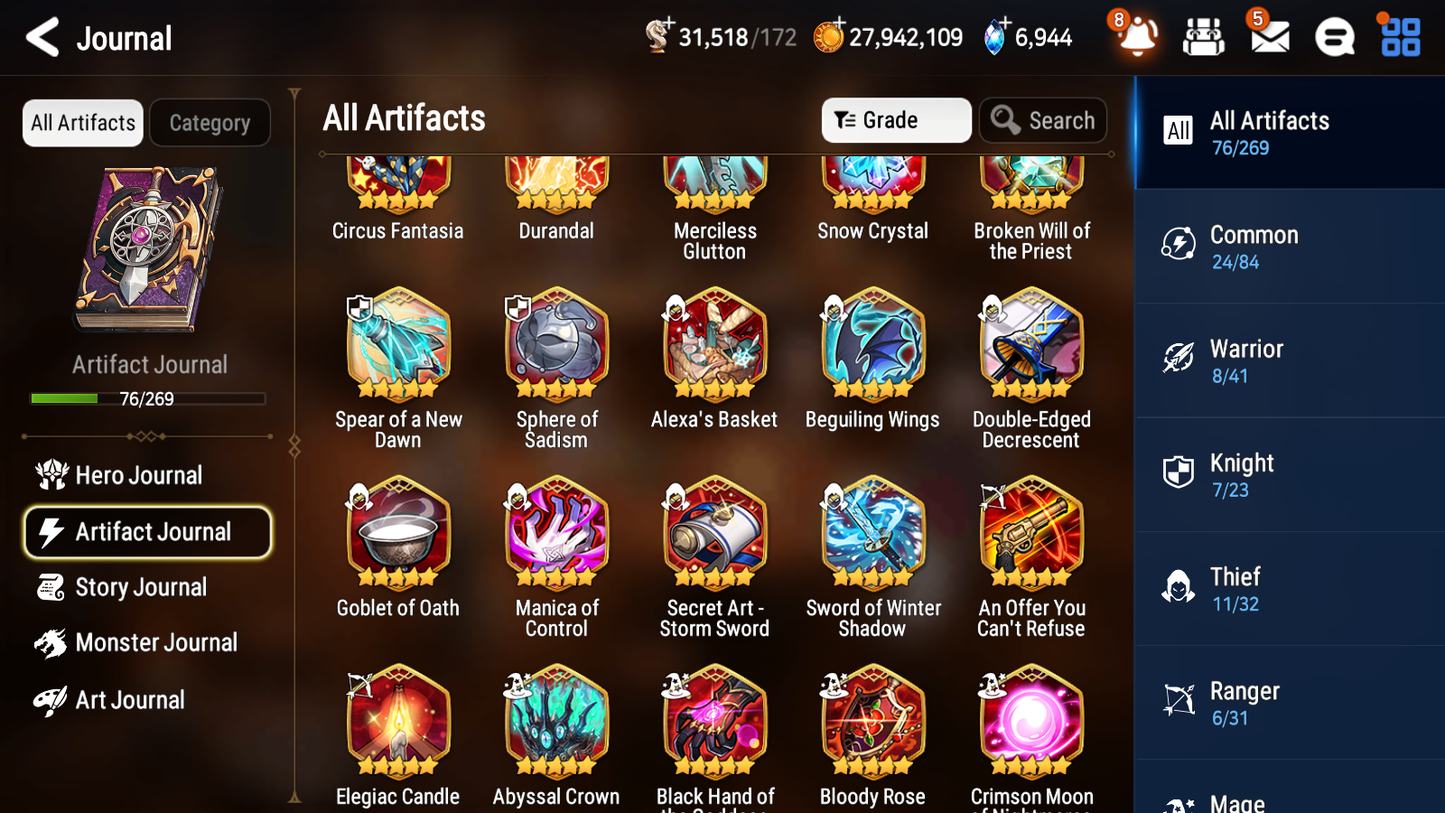 [GLOBAL] [INSTANT] Epic 7 Seven 3ML 1LIM Sea Phantom Politis Dragon Bride Senya Krau Perfumer Byblis + 51ML pulls +20 Speed + Name Starter Account-Mobile Games Starter