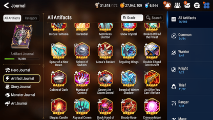 [GLOBAL] [INSTANT] Epic 7 Seven 3ML 1LIM Sea Phantom Politis Dragon Bride Senya Krau Perfumer Byblis + 51ML pulls +20 Speed + Name Starter Account-Mobile Games Starter