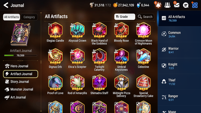 [GLOBAL] [INSTANT] Epic 7 Seven 3ML 1LIM Sea Phantom Politis Dragon Bride Senya Krau Perfumer Byblis + 51ML pulls +20 Speed + Name Starter Account-Mobile Games Starter