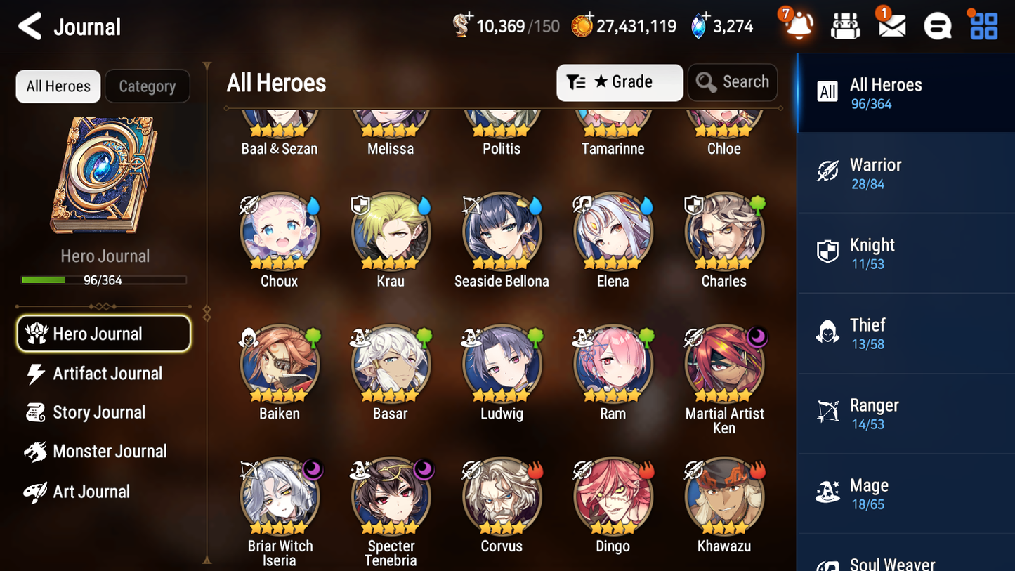 [GLOBAL] [INSTANT] Epic 7 Seven 3ML 2LIM Briar Witch Iseria Specter Tenebria Ken Seaside Bellona Baiken + ML pulls Mystics + 20 Speed Aged Starter Account-Mobile Games Starter