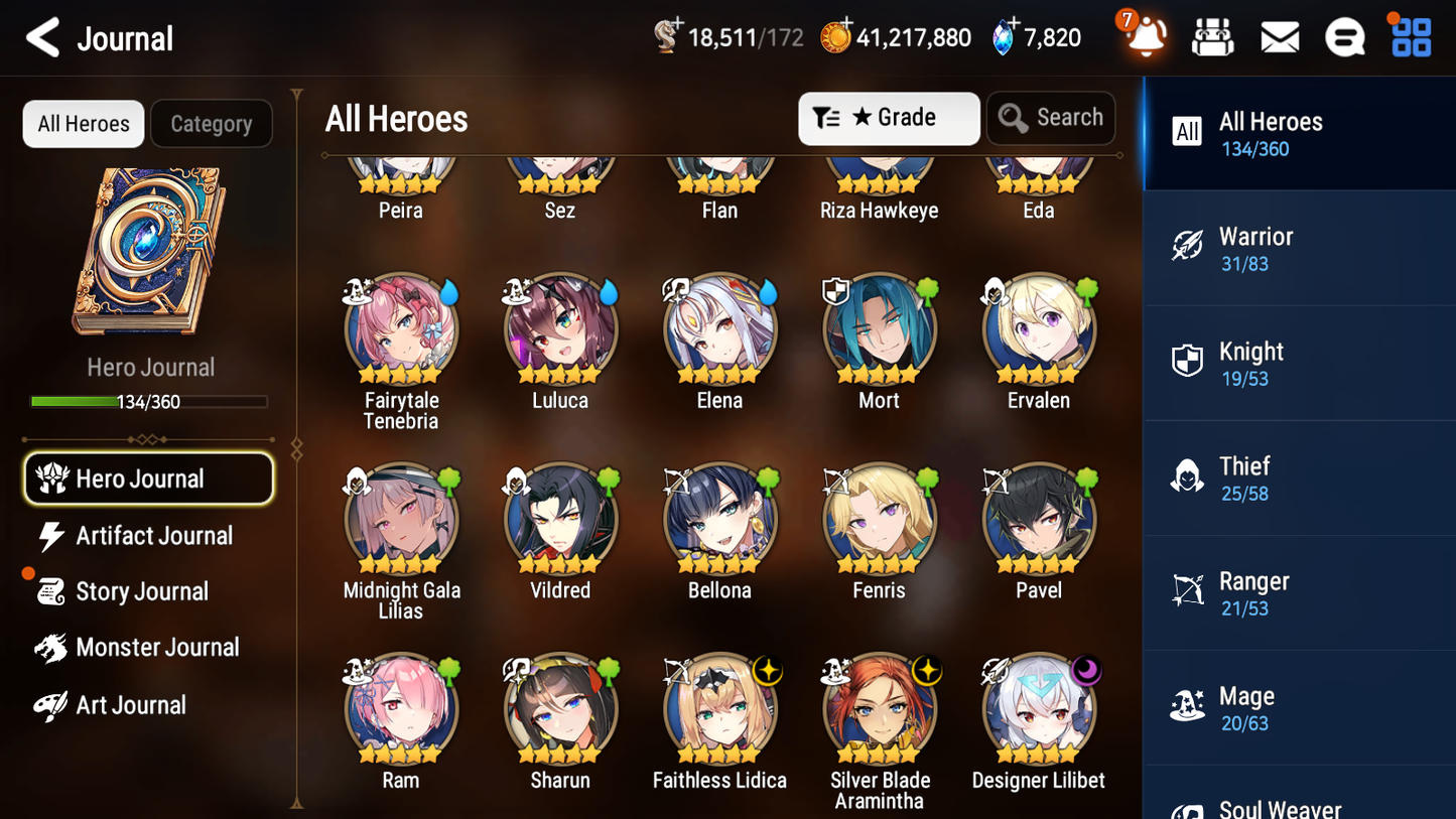 [GLOBAL] [INSTANT] Epic 7 Seven 3ML 2LIM Designer Lilibet SBA Fairytale Tenebria Midnight Gala Lilias + 42ML pulls +20 Speed +Name Starter Account-Mobile Games Starter