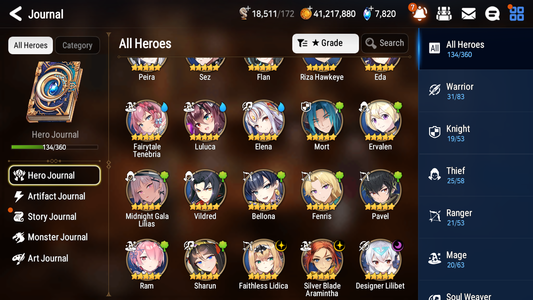 [GLOBAL] [INSTANT] Epic 7 Seven 3ML 2LIM Designer Lilibet SBA Fairytale Tenebria Midnight Gala Lilias + 42ML pulls +20 Speed +Name Starter Account-Mobile Games Starter