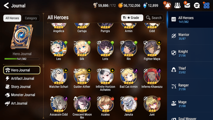 [GLOBAL] [INSTANT] Epic 7 Seven 3ML 2LIM Summer Fumyr Tori Belian Briar Witch Iseria Remnant Violet + 81ML pulls 13k skystones 2500 mystics+20 Speed + Name Starter Account-Mobile Games Starter
