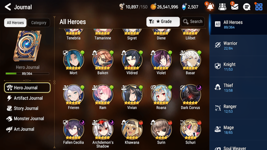 [GLOBAL] [INSTANT] Epic 7 Seven 3ML 3LIM Fallen Cecilia Archdemon's Shadow Dark Corvus Frieren Diene Baiken + ML Mystics pulls + 20 Speed Aged Starter Account-Mobile Games Starter