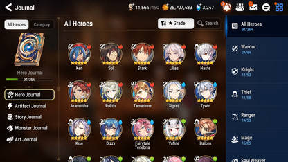 [GLOBAL] [INSTANT] Epic 7 Seven 3ML 3LIM Operator Sigret Basar Haste Dizzy Baiken Fairytale Tenebria + ML pulls Mystics + 20 Speed Aged Starter Account-Mobile Games Starter