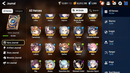 [GLOBAL] [INSTANT] Epic 7 Seven 3ML 3LIM Remnant Violet Operator Sigret Specimen Sez Baiken Seaside Bellona Cerise + ML Mystics pulls + 20 Speed Aged Starter Account-Mobile Games Starter