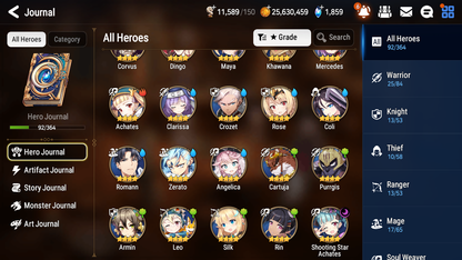 [GLOBAL] [INSTANT] Epic 7 Seven 3ML 3LIM Requiem Roana Remnant Violet Sage Baal Luna Seaside Bellona Diene + ML pulls Mystics+20 Speed Starter Account-Mobile Games Starter