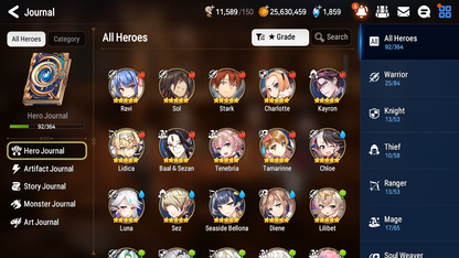 [GLOBAL] [INSTANT] Epic 7 Seven 3ML 3LIM Requiem Roana Remnant Violet Sage Baal Luna Seaside Bellona Diene + ML pulls Mystics+20 Speed Starter Account-Mobile Games Starter