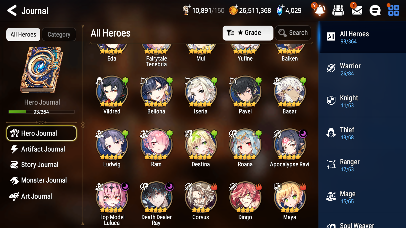 [GLOBAL] [INSTANT] Epic 7 Seven 3ML 4LIM Apocalypse Ravi Luluca Ray Seaside Bellona Fairytale Tenebria Baiken Elphelt + ML Mystics pulls + 20 Speed Aged Starter Account-Mobile Games Starter