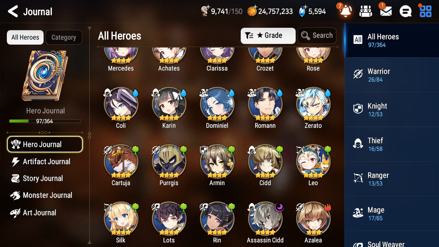 [GLOBAL] [INSTANT] Epic 7 Seven 3ML 4LIM Straze Faithless Lidica Fallen Cecilia Seaside Bellona Fairytale Tenebria Luna Baiken + ML pulls Mystics + 20 Speed Aged Starter Account-Mobile Games Starter