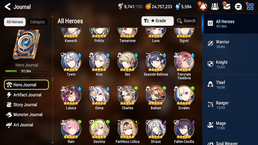 [GLOBAL] [INSTANT] Epic 7 Seven 3ML 4LIM Straze Faithless Lidica Fallen Cecilia Seaside Bellona Fairytale Tenebria Luna Baiken + ML pulls Mystics + 20 Speed Aged Starter Account-Mobile Games Starter