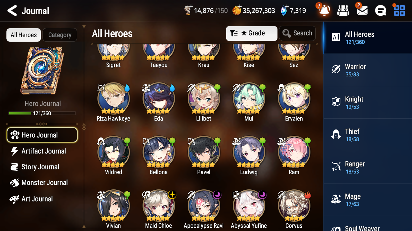 [GLOBAL] [INSTANT] Epic 7 Seven 3ML Abyssal Yufine Apocalypse Ravi Maid Chloe + ML pulls + 20 Speed + Name Starter Account-Mobile Games Starter