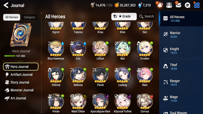 [GLOBAL] [INSTANT] Epic 7 Seven 3ML Abyssal Yufine Apocalypse Ravi Maid Chloe + ML pulls + 20 Speed + Name Starter Account-Mobile Games Starter