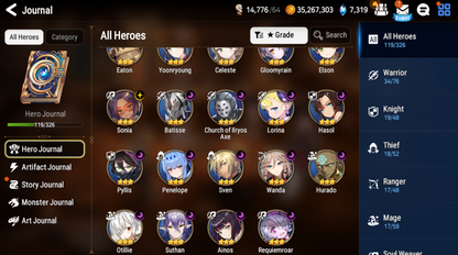 [GLOBAL] [INSTANT] Epic 7 Seven 3ML Abyssal Yufine Apocalypse Ravi Maid Chloe + ML pulls + Name Starter Account-Mobile Games Starter