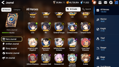 [GLOBAL] [INSTANT] Epic 7 Seven 3ML Abyssal Yufine Designer Lilibet Urban Shadow Choux Angel Angelica + 63ML pulls 11k skystones 1300 mystics+ Name Starter Account-Mobile Games Starter