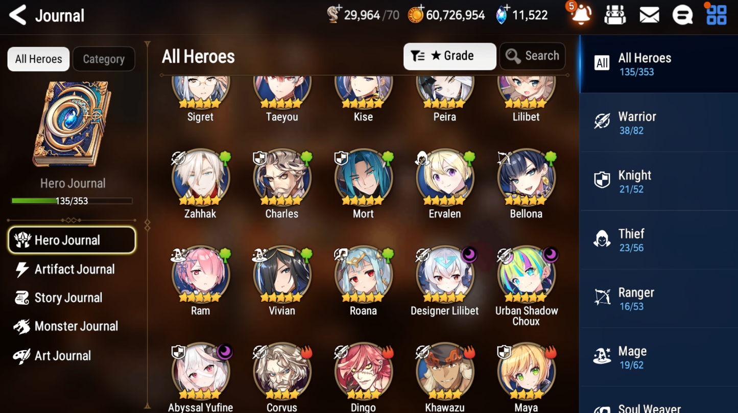 [GLOBAL] [INSTANT] Epic 7 Seven 3ML Abyssal Yufine Designer Lilibet Urban Shadow Choux Angel Angelica + 63ML pulls 11k skystones 1300 mystics+ Name Starter Account-Mobile Games Starter