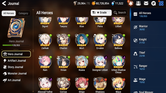 [GLOBAL] [INSTANT] Epic 7 Seven 3ML Abyssal Yufine Designer Lilibet Urban Shadow Choux Angel Angelica + 63ML pulls 11k skystones 1300 mystics+ Name Starter Account-Mobile Games Starter