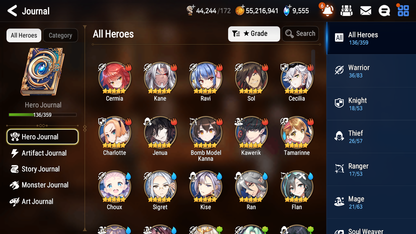 [GLOBAL] [INSTANT] Epic 7 Seven 3ML Abyssal Yufine Requiem Roana Ken + 63ML pulls 9k skystones 1250 mystics+ 20 Speed + Name Starter Account-Mobile Games Starter